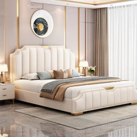 Mahogany Wooden Luxury Style Double Bed JF0599