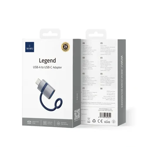 WiWU Wi-C052 A-C USB to Type-C PD Fast Charging Converter