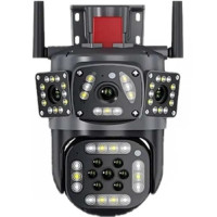 8MP PTZ Wi-Fi 4K Dual Lens Three-Screen Outdoor Camera