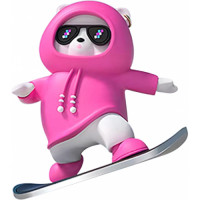 Skateboard Bear Dashboard Decorations