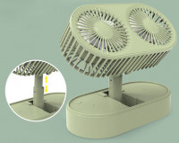 Double Motor Folding Table Top Fan